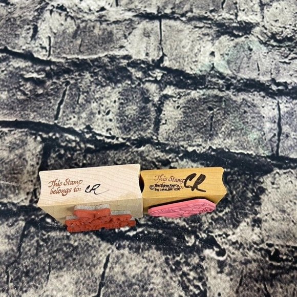 Embossing Arts Easter Sentiment Decorated Bunny Eggs Rubber Stamp Wood - Picture 4 of 8